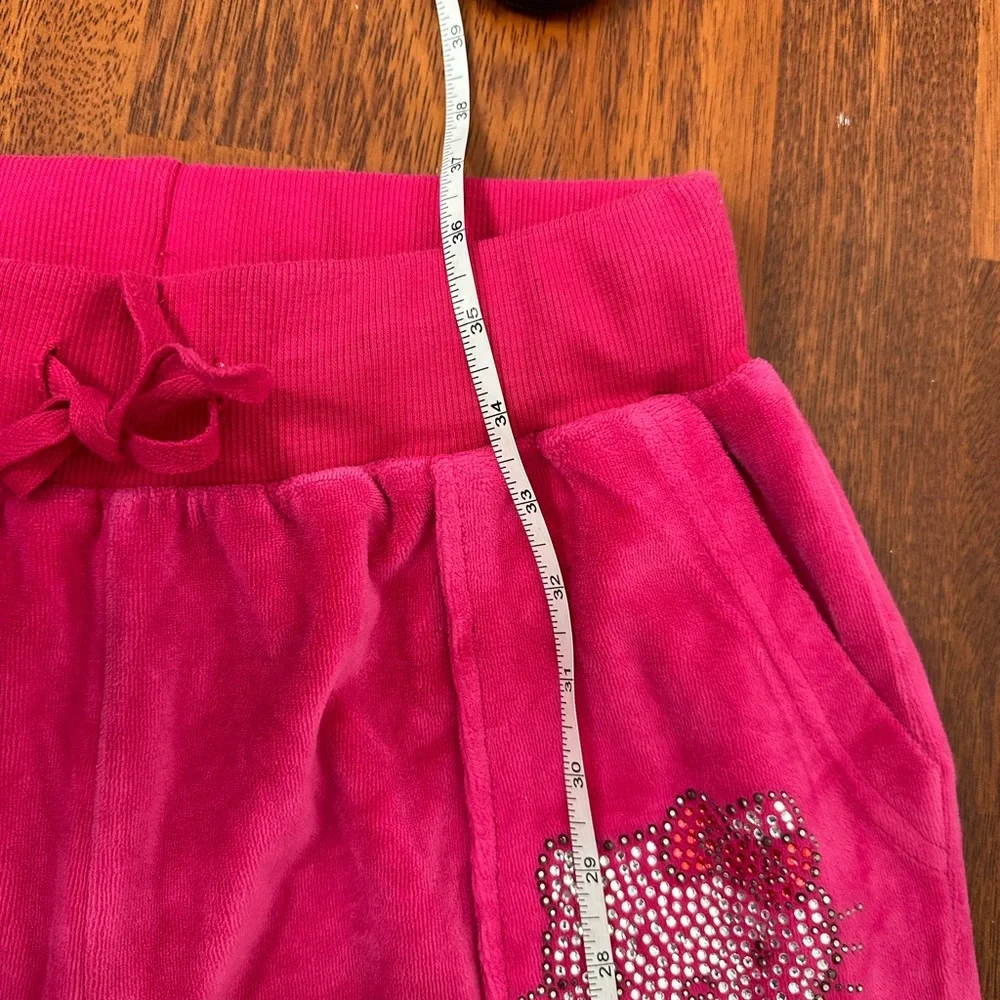Universal Studios Hello Kitty hot pink velour rhinestones lounging joggers small - Picture 13 of 13